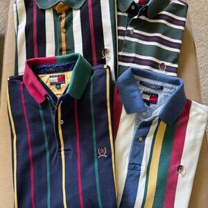 4 Tommy Hilfiger Shirts - Vintage - Size Medium, Good Condition.
